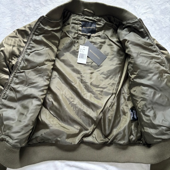 WEATHERPROOF Jacket Diamond Quilted Cropped Bomber Jacket--M - Picture 9 of 15